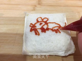 卡通口袋三明治的做法步骤：7
