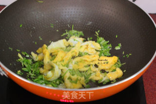 野葱炒蛋的做法步骤：6