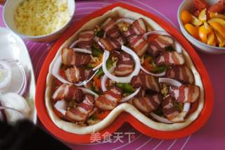 五花腊肉披萨的做法步骤：16