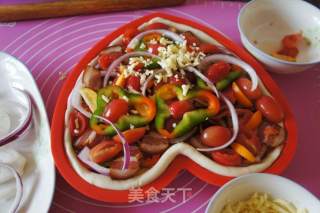 五花腊肉披萨的做法步骤：17