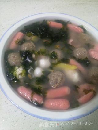 紫菜三鲜汤的做法步骤：3