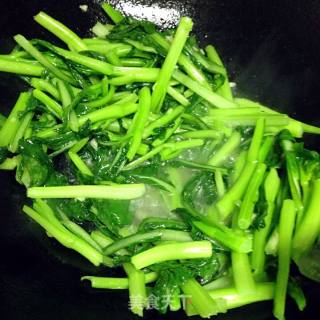 蒜容炒菜心的做法步骤：6