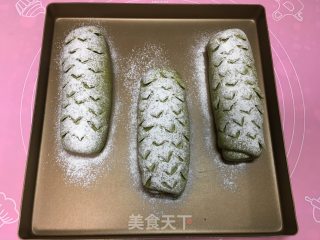 抹茶凤梨全麦面包的做法步骤：17