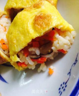 蛋包饭????不一样的炒饭的做法步骤：6