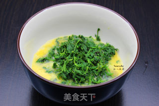 艾叶煎蛋的做法步骤：5