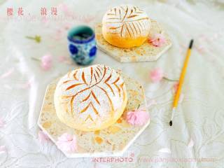 浪漫樱花蜜豆软欧的做法步骤：23