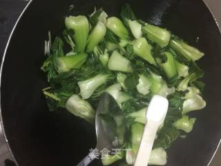 滑肉油菜的做法步骤：4