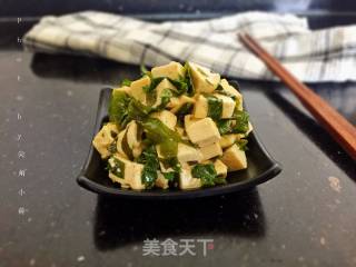 香椿芽拌嫩豆腐的做法步骤：10