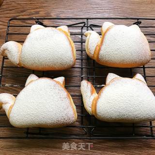 猫咪豆沙面包的做法步骤：17