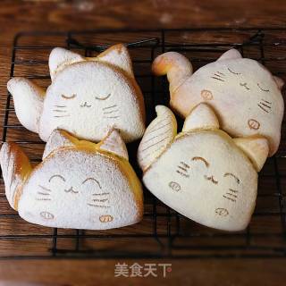 猫咪豆沙面包的做法步骤：18