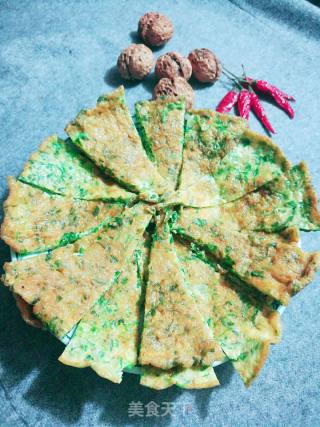 荠菜蛋饼的做法步骤：7