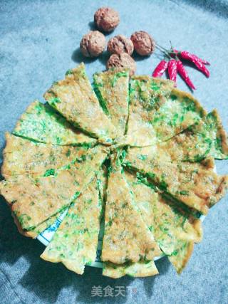荠菜蛋饼的做法步骤：8