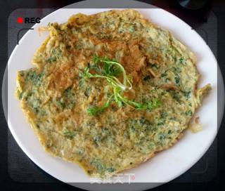 荠菜鸡蛋摊饼的做法步骤：10