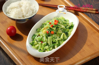 小炒芥菜的做法步骤：9
