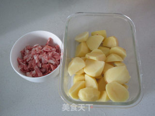 烤芝士培根土豆泥的做法步骤：2