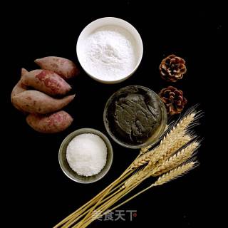 麻心紫薯饼的做法步骤：1