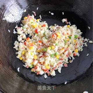 彩椒奶酪焗饭的做法步骤：5