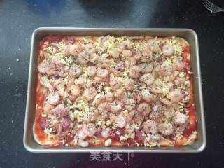 至尊培根虾仁披萨的做法步骤：18