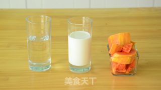 木瓜撞奶的做法步骤：1