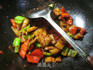 双椒回锅肉的做法步骤：10