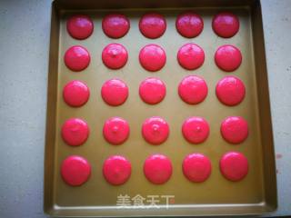 玫瑰马卡龙的做法步骤：11