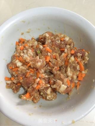清蒸胡萝卜小肉圆的做法步骤：3