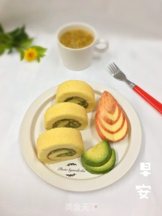 牛油果蛋糕卷的做法步骤：12