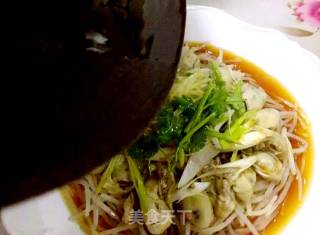 葱油牡蛎芽菜的做法步骤：9