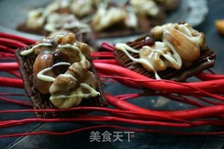 焦糖坚果可可酥饼的做法步骤：12