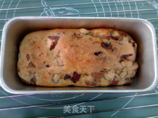 无油免揉菠萝蜜核蔓越莓全麦面包的做法步骤：12