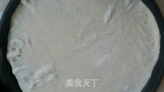 自制美味芦笋肘花火腿披萨的做法步骤：2