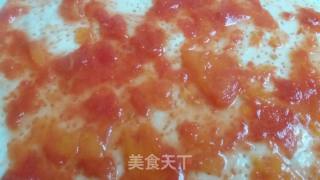 自制美味芦笋肘花火腿披萨的做法步骤：3