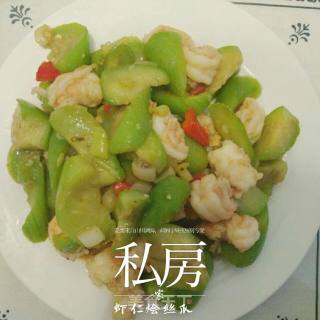 虾仁烩丝瓜的做法步骤：5