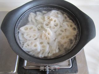海米葱油拌藕片的做法步骤：3