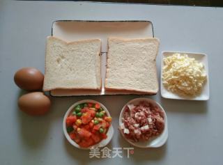彩蔬烧云吐司的做法步骤：1