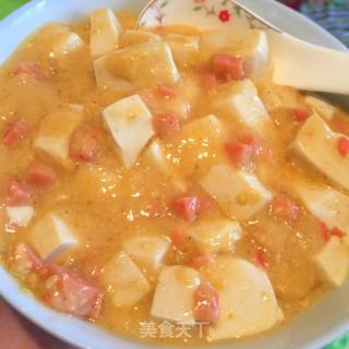 蟹黄豆腐的做法步骤：9