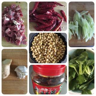 黄豆牛肉煲的做法步骤：1