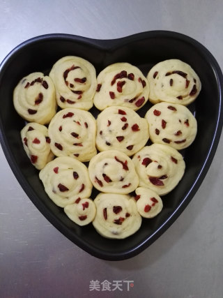 蔓越莓心形面包的做法步骤：14