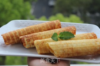香脆芝麻蛋卷的做法步骤：7