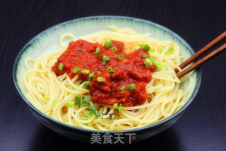 罗勒风味番茄酱意面的做法步骤：6