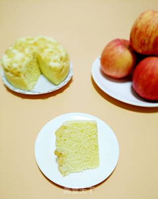 无油无水苹果蒸蛋糕的做法步骤：10