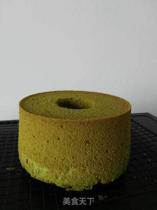 抹茶戚风蛋糕的做法步骤：12