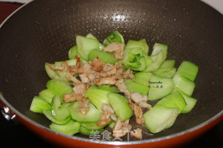 肉片炒青菜的做法步骤：5