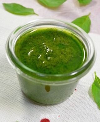 CoCoLc的私菜食谱经－－扁桃仁罗勒青酱【肉桂罗勒版】的做法步骤：6