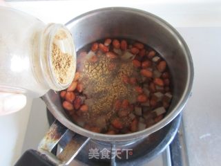 香椿花生米拌鸡蛋干的做法步骤：3