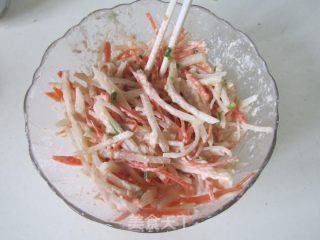 胡萝卜土豆丝饼的做法步骤：6