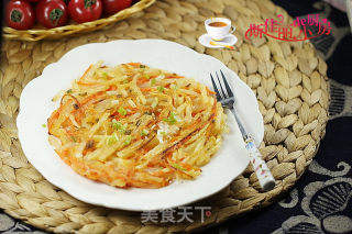 胡萝卜土豆丝饼的做法步骤：9