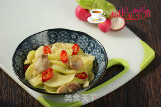 青南瓜炒肉片的做法步骤：7