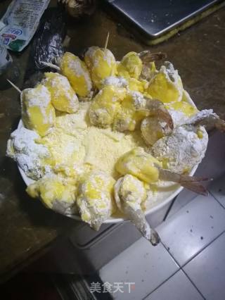 黄金芝士虾球的做法步骤：5