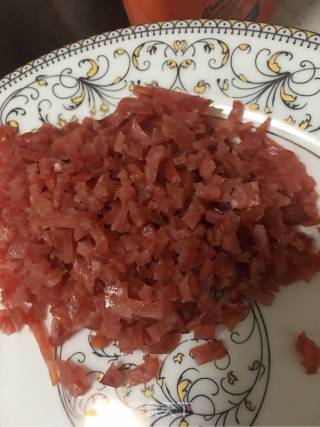 空心菜炒腊肉的做法步骤：2